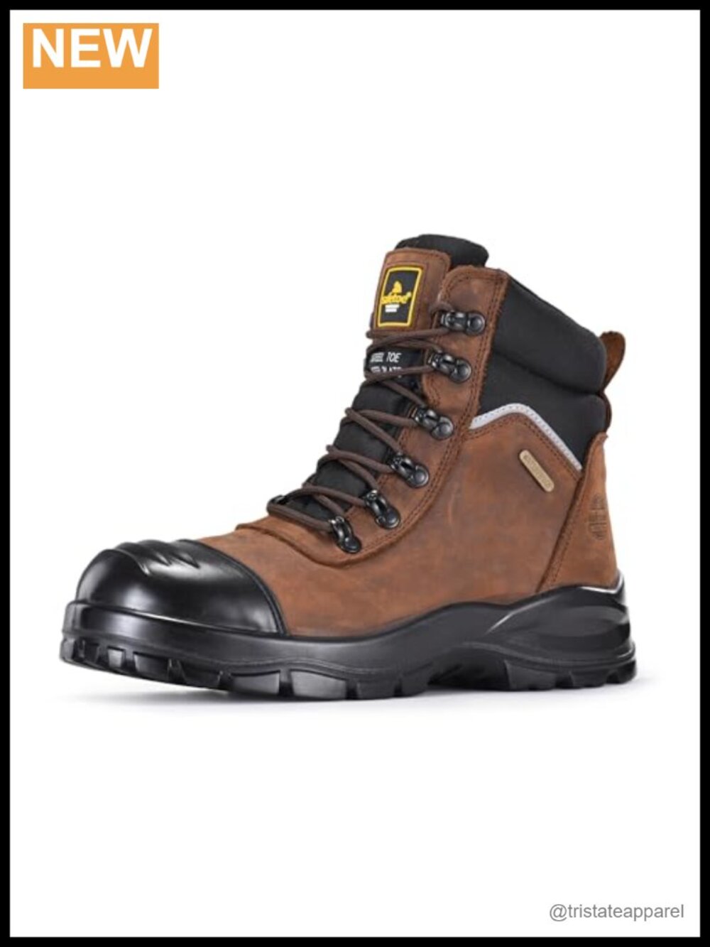 Composite Toe Waterproof Cow Leather Work Boots YKK Side Zipper